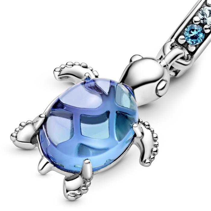 Charm Colgante Pandora en plata de ley Cristal de Murano Tortuga Marina 798939C01