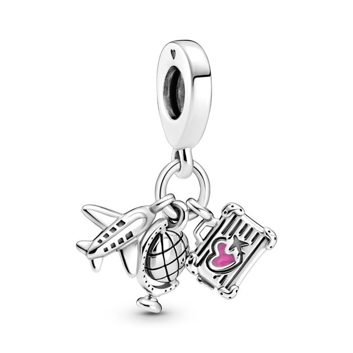 Charm Colgante Pandora en plata de ley Avión, Globo y Maleta 799435C01