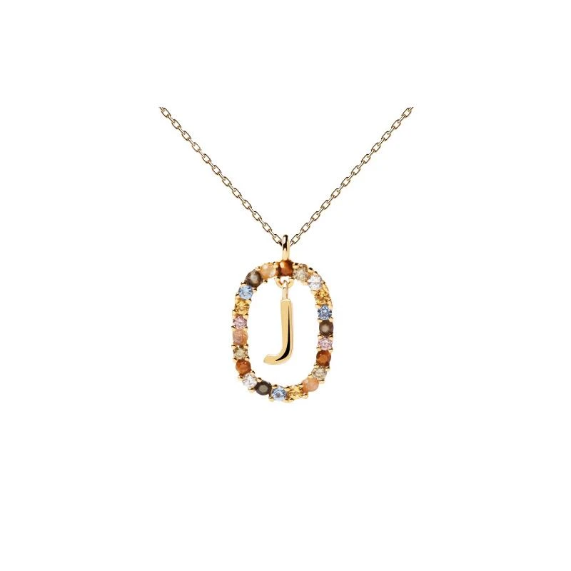 Gargantilla PdPaola Letra J Mujer Plata Baño Oro CO01-269-U