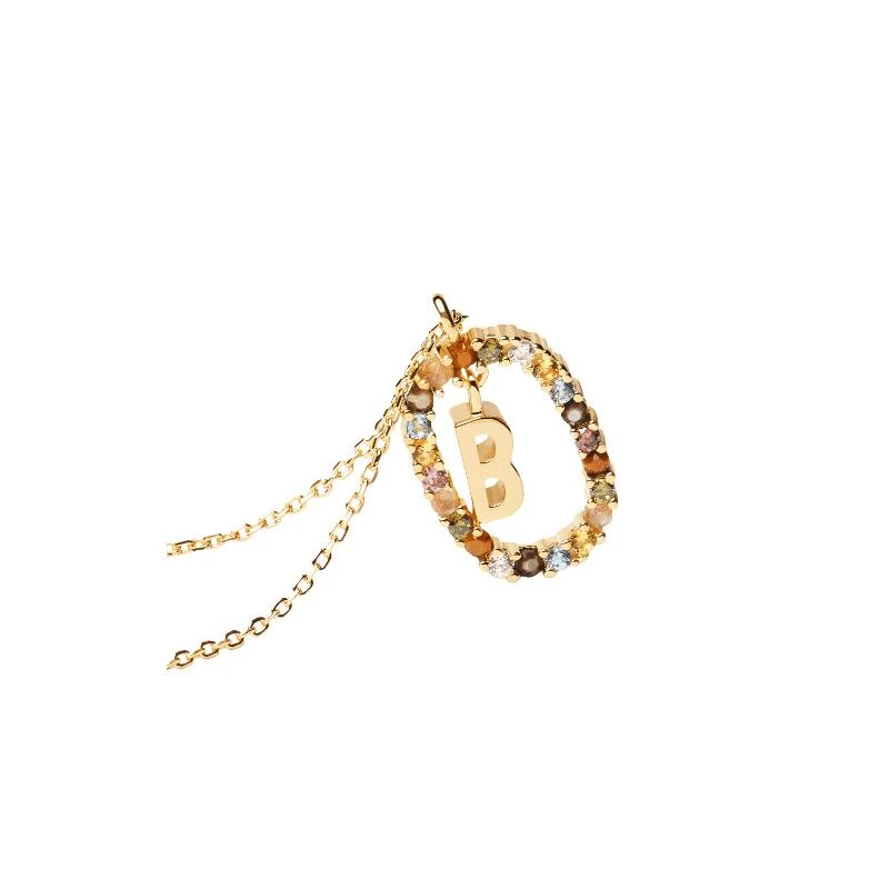 Gargantilla PdPaola Letra B Mujer Plata Baño Oro CO01-261-U