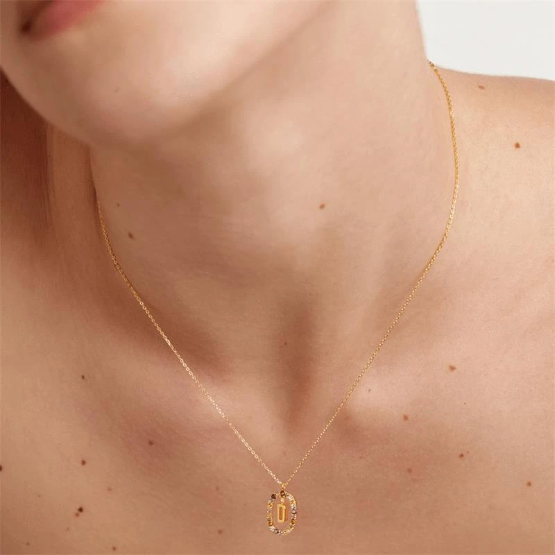 Gargantilla PdPaola Letra D Mujer Plata Baño Oro CO01-263-U