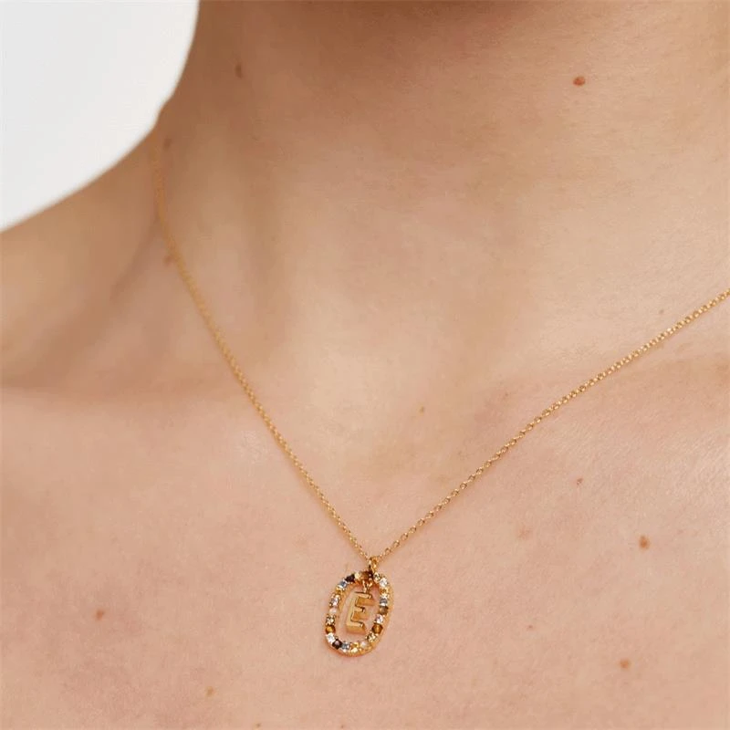 Gargantilla PdPaola Letra E Mujer Plata Baño Oro CO01-264-U