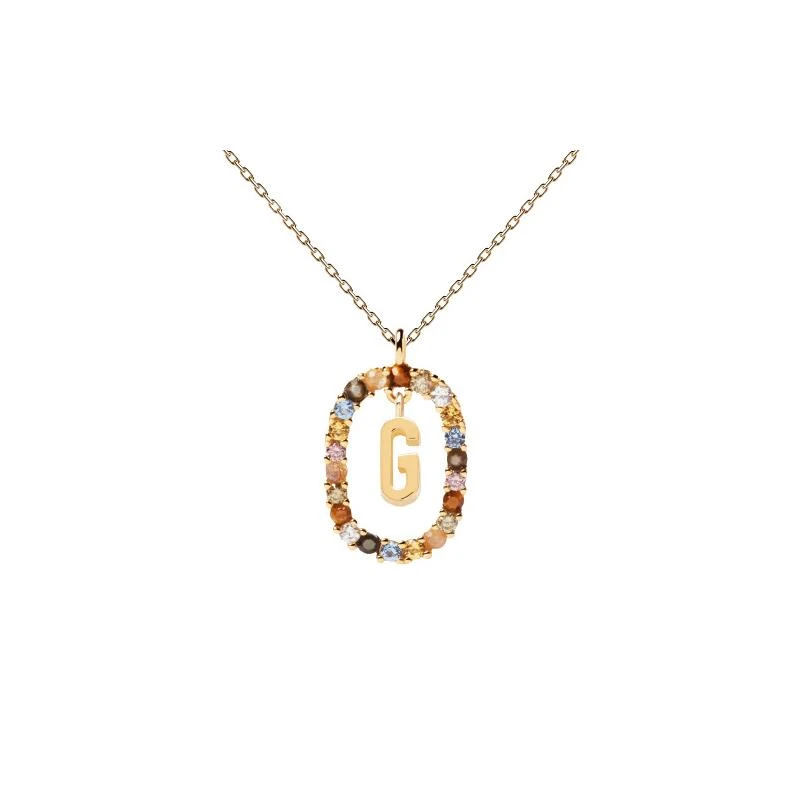 Gargantilla PdPaola Letra G Mujer Plata Baño Oro CO01-266-U
