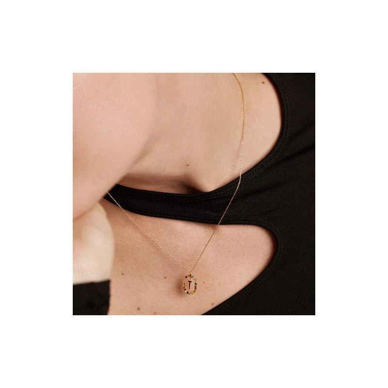 Gargantilla PdPaola Letra T Mujer Plata Baño Oro CO01-279-U