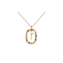 Gargantilla PdPaola Letra T Mujer Plata Baño Oro CO01-279-U