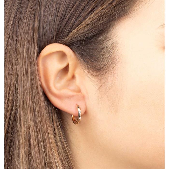 Pendientes Vidal & Vidal Mujer Aro Chapado Oro y Circonitas G3360