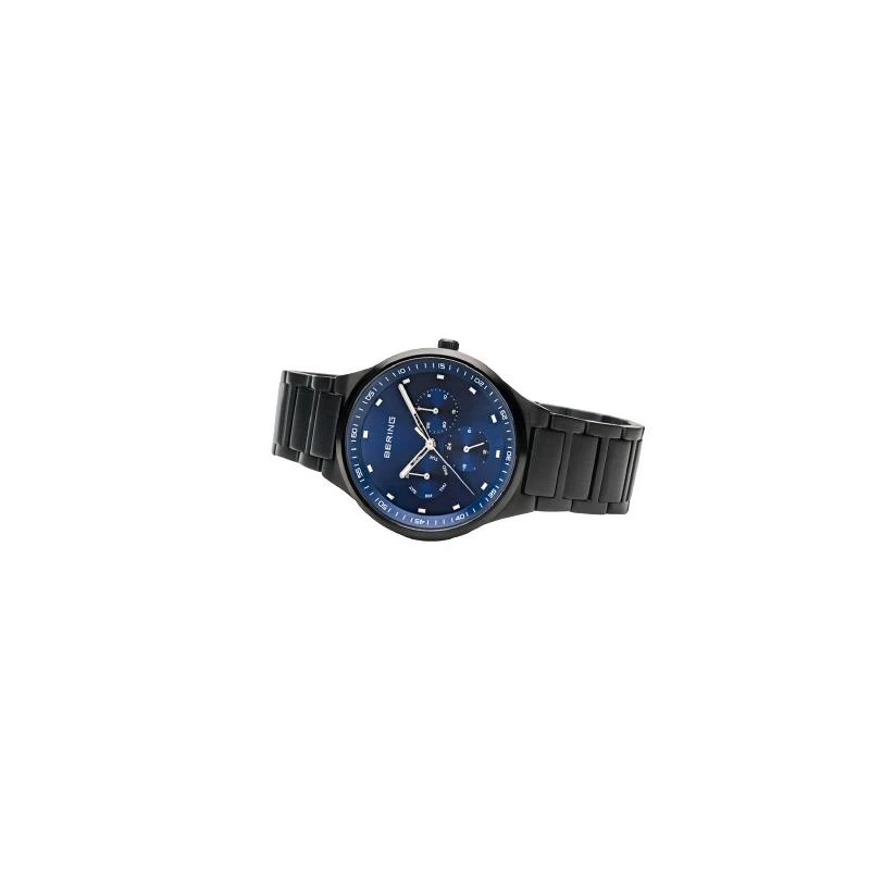 Reloj Bering Classic Hombre  Multifunción Negro y Azul 11740-727
