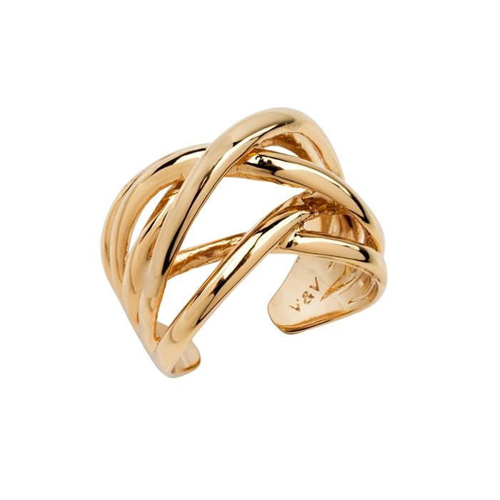 Anillo Vidal & Vidal Mujer Multitiras Chapado Oro X447721014