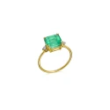 Anillo Le Carré Green Love Mujer Oro y Cuarzo Esmeralda  GA095OA