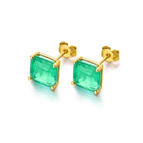 Pendientes Le Carré Green Love Mujer Oro y Cuarzo Esmeralda GB117OA.00