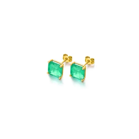 Pendientes Le Carré Green Love Mujer Oro y Cuarzo Esmeralda GB117OA.00