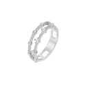 Anillo Marea Mujer Plata y Circonitas Blancas D02006/AO