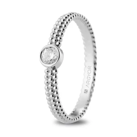 Anillo ARGYOR Mujer Oro Blanco y Diamante 74B0075