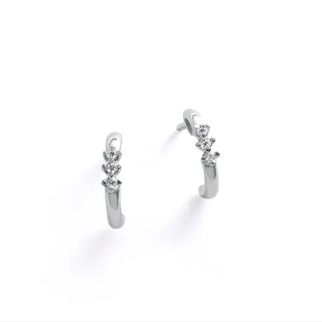 Pendientes Mon Petit Diamant Étoile Mujer Plata y Diamantes PP003