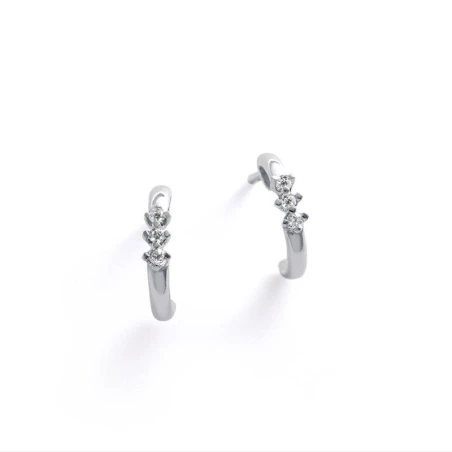 Pendientes Mon Petit Diamant Étoile Mujer Plata y Diamantes PP003