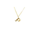 Gargantilla Mon Petit Diamant Mujer Letra P Plata Baño Oro y Diamante COP-MPD
