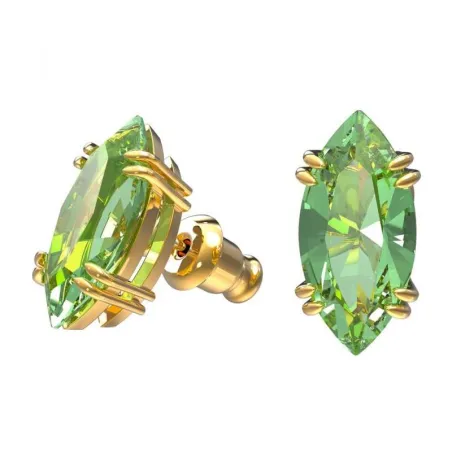 Pendientes Swarovski Stud Mujer Baño Oro y Cristal Verde 5614453