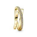 Anillo Pandora Shine Cruzado Triple Banda en Pavé 169057C01