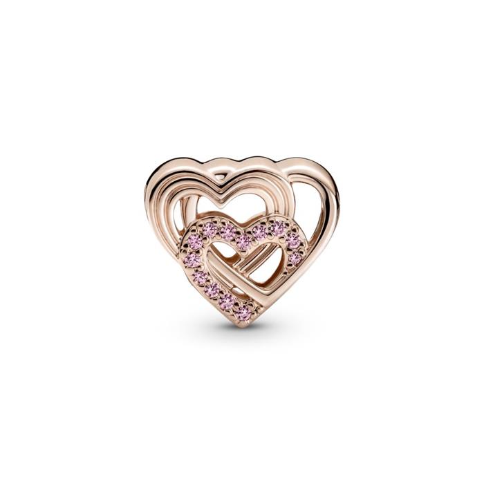 Charm Pandora Rose Corazones de Amor Entrelazados 789529C01
