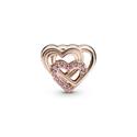 Charm Pandora Rose Corazones de Amor Entrelazados 789529C01