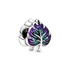 Charm Pandora Hoja Verde & Morada 799542C01