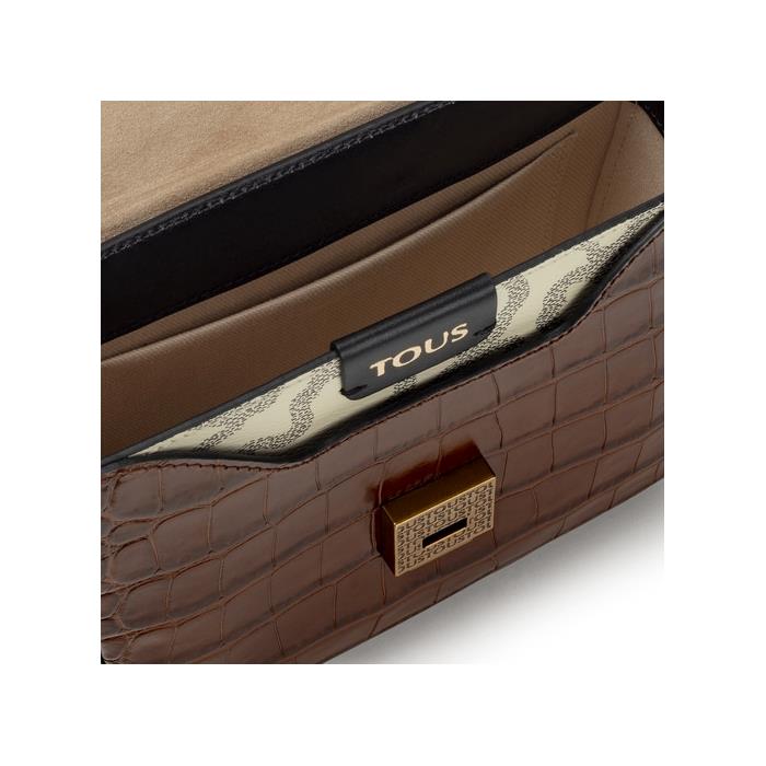 Bandolera TOUS Mujer Kaos Legacy Beige y Marrón Pequeño 195900724