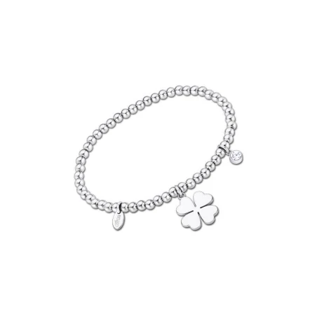 Pulsera Lotus Style Millennial Mujer Trébol y Bolitas Acero Inoxidable LS2170-2/1