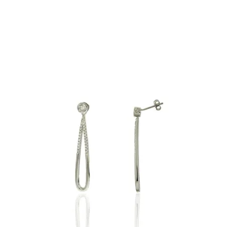 Pendientes Algecor Mujer Lágrima Plata y Circonitas CPE0665