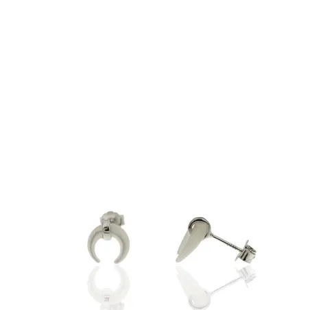 Pendientes Algecor Mujer Plata Luna Invertida Nácar CPE0807