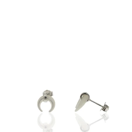 Pendientes Algecor Mujer Plata Luna Invertida Nácar CPE0807