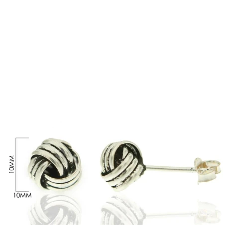 Pendientes Algecor Mujer Nudo Plata CPE0873