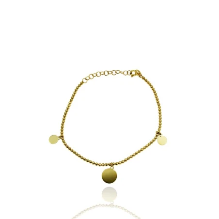 Pulsera Algecor Mujer Bolitas Plata Baño Oro PPU4011-DO