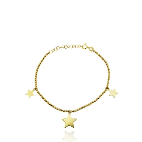 Pulsera Algecor Mujer Bolitas y Estrellas Plata Baño Oro PPU4010-DO