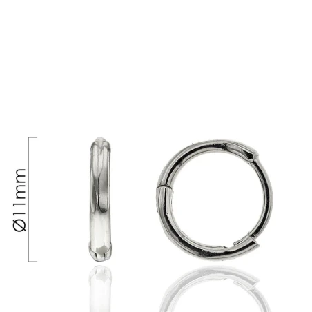Pendientes Algecor Mujer Aro Plata Baño Rodio CPA0137-RD