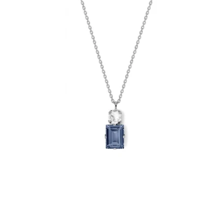 Gargantilla Victoria Cruz Elaine Mujer Plata y Cristal Swarovski Azul A3785-44HG