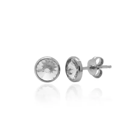 Pendientes Victoria Cruz Basic Mujer Plata y Cristal Swarovski A3331-07T