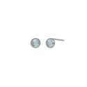 Pendientes Victoria Cruz Lis Mujer Plata y Cristal Swarovski Aquamarina A3959-10HT