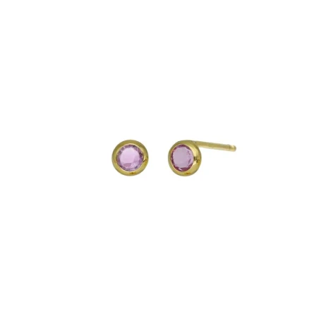 Pendientes Victoria Cruz Lis Mujer Plata Baño Oro y Cristal Swarovski Violeta A3959-31DT