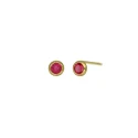 Pendientes Victoria Cruz Lis Mujer Plata Baño Oro y Cristal Swarovski Rosa A3959-04DT