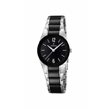 Reloj Festina Ceramic Mujer Analógico Plateado y Negro F16534/2