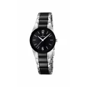 Reloj Festina Ceramic Mujer Analógico Plateado y Negro F16534/2