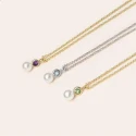Gargantilla Victoria Cruz Amalia Mujer Plata Baño Oro, Perla y Cristal Swarovski Peridoto A3947-14DG