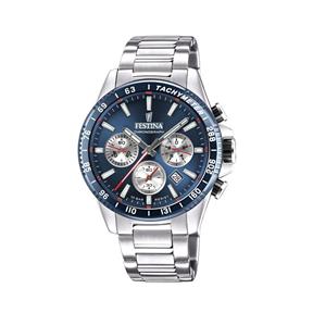 Reloj Festina Hombre Cronógrafo Plateado y Azul F20560/2