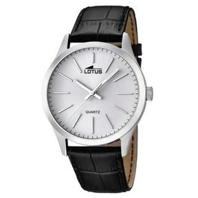 Reloj Lotus Minimalist Hombre Analógico Plateado y Negro 15961/1