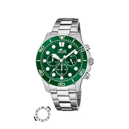 Reloj Lotus Excellent Hombre Cronógrafo Plateado y Verde 18756/2