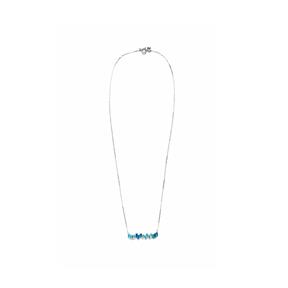 Gargantilla Luxenter Croriax Mujer Plata Baño Rodio y Circonitas Azul y Transparente NT0940400