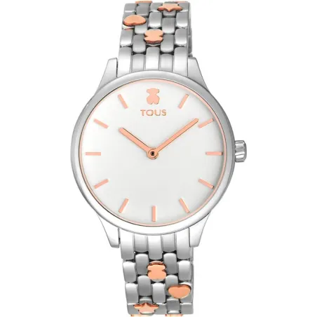 Reloj TOUS Mini Icon Mujer Analógico Plateado y Rosado 100350655