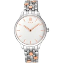 Reloj TOUS Mini Icon Mujer Analógico Plateado y Rosado 100350655