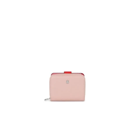 Billetera TOUS New Dubai Mujer Rosa y Beige Pequeña 195930013