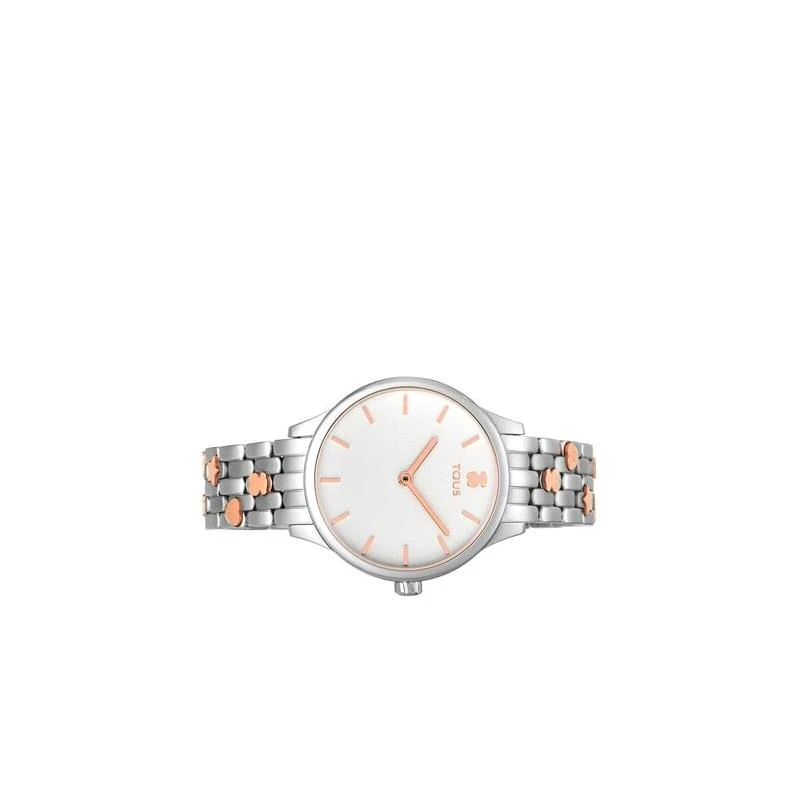 Reloj TOUS Mini Icon Mujer Analógico Plateado y Rosado 100350655